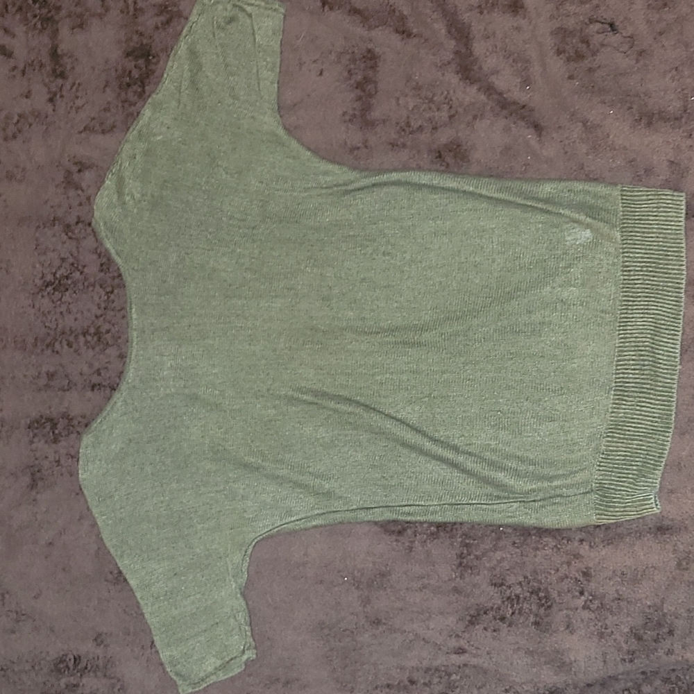 Sage green top made by Talbots